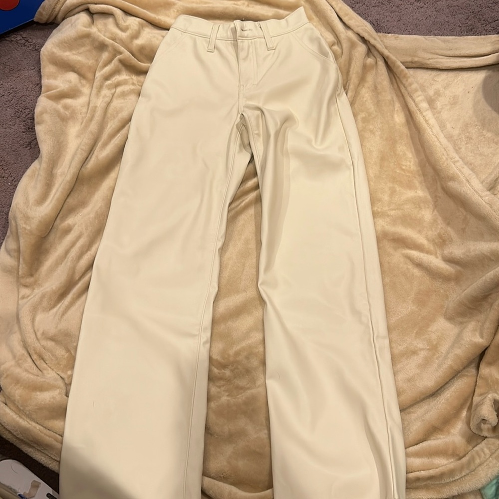 Hollister Ultra High rise vegan leather dad pants
